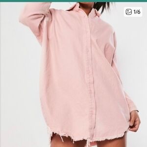 Missguided Oversized Denim Shirt Dress